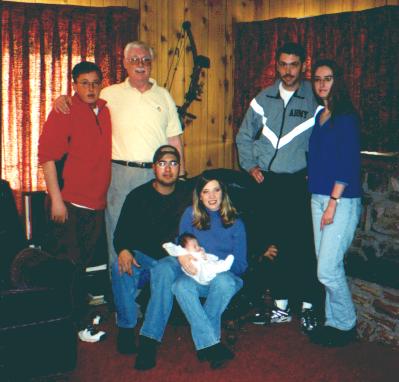 Bobby's family (mom's brother).  Left to Right: Robert, Bobby, Marcos & Angela w/ Denise, John & wife, Shannon.
