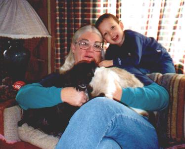 Mom and li'l buckaroo