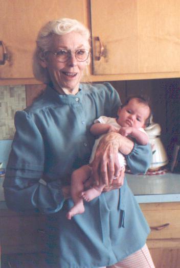 Grandma (mom's mom) and Nicole--July 2001